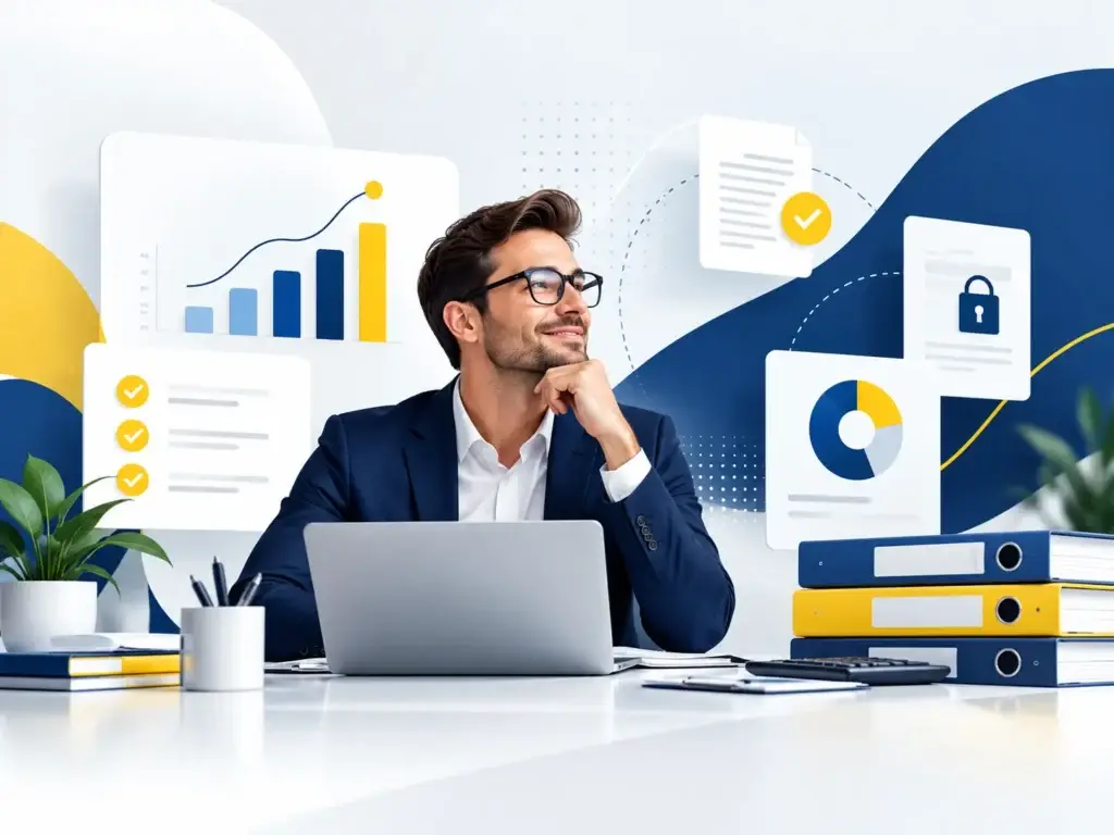 Accountant werkt aan financiële analyse, administratie en betrouwbaar advies voor Accountants Kiezer